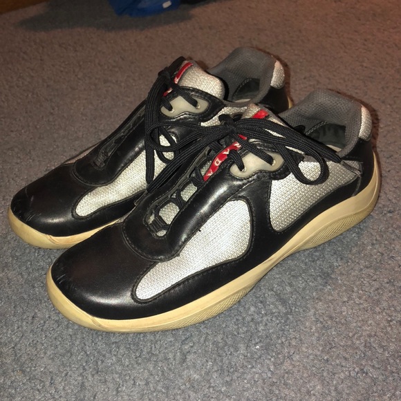 prada black americas cup sneakers